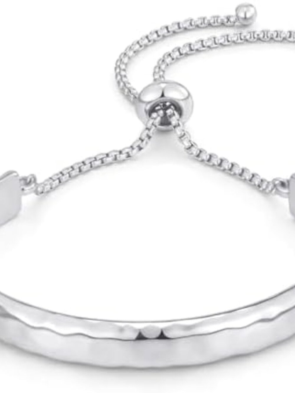 BRAND NEW Hammered Adjustable Slider Cuff Bangle Bracelet